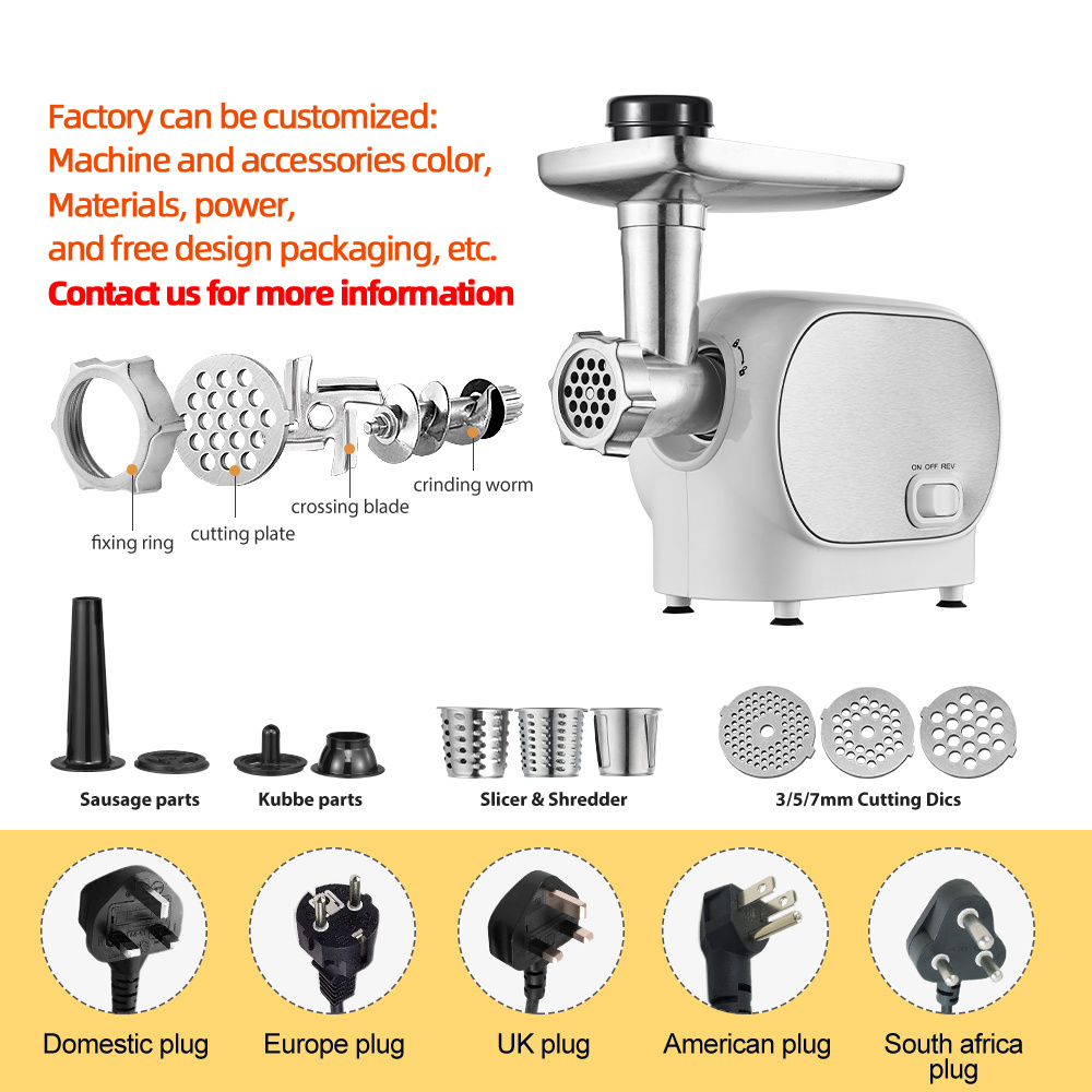 1200W Electric household Attachments Metal Gears Meat Mincer Meat Grinder