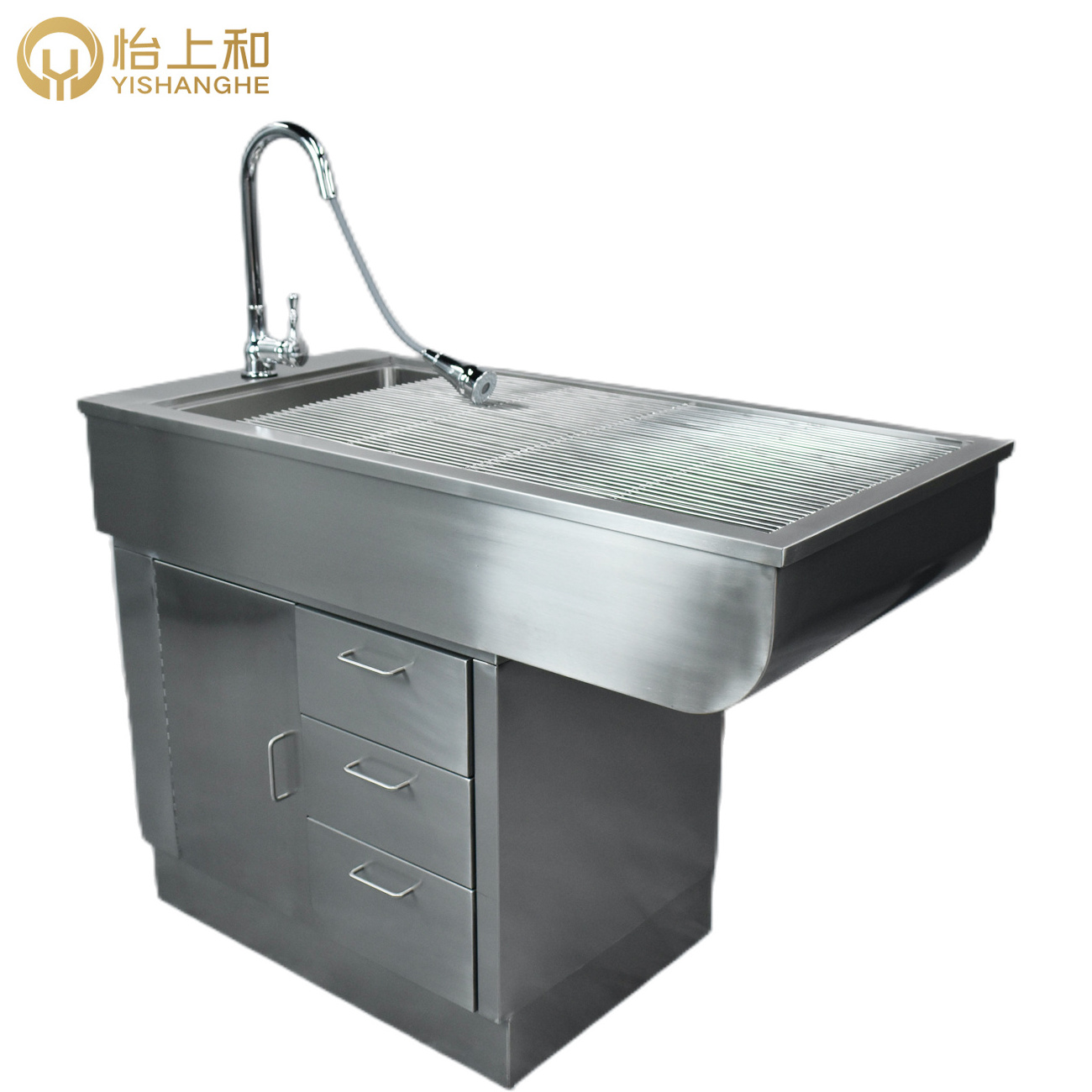 2023 Factory direct sale new style Pet equipment Stainless Steel animal Dog cat Examination Sink Wash basin faucet