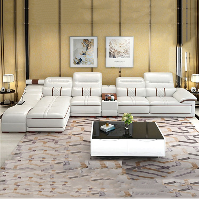 Italian Luxury Home Couches And Sofas Bed Modern Reclining Corner Genuine Leather Sectional Sofa With Storage Sets