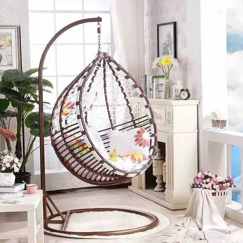 Promotional wicker teardrop chair cheap hanging chairs hanging garden modern hanging chair for balcony