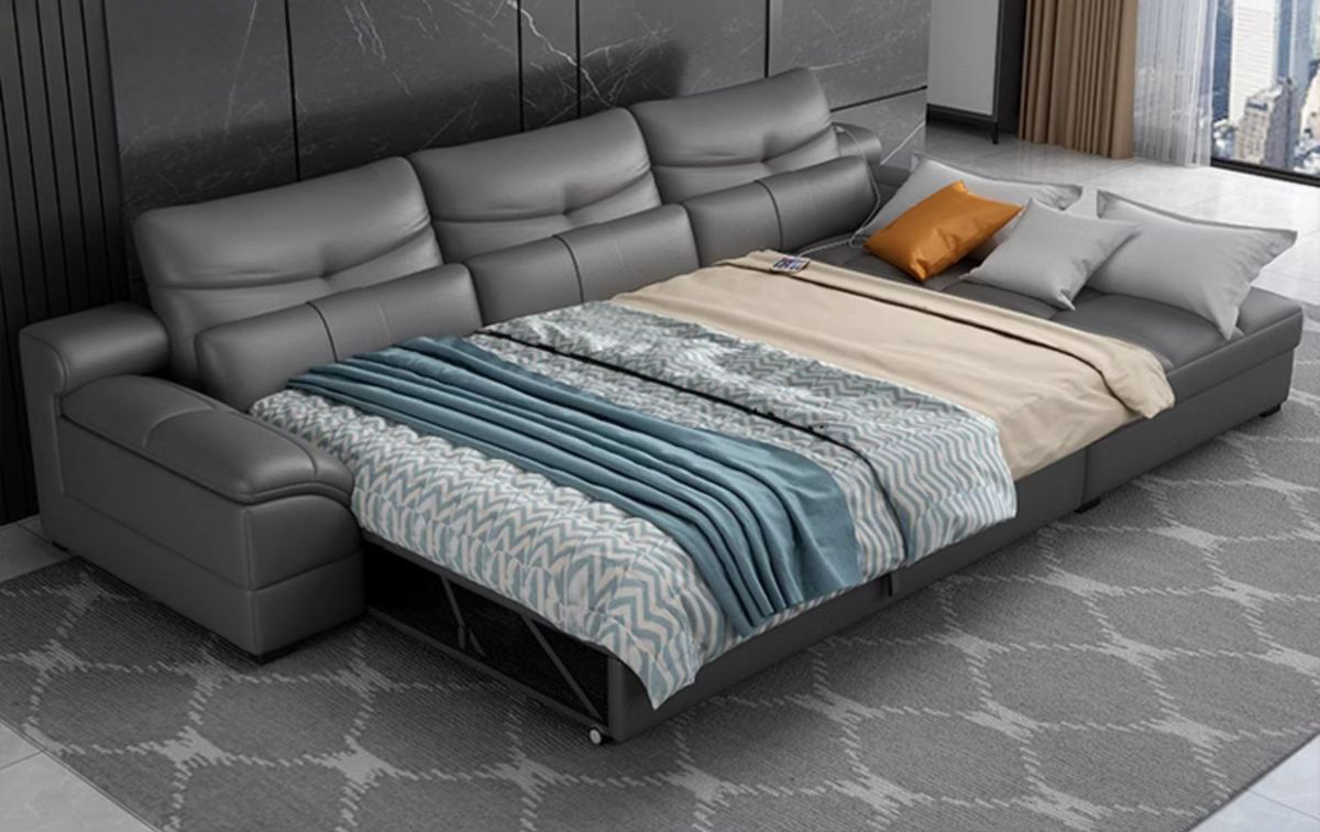 Italian multifunctional folding storage technology cloth sofa bed living room minimalist can regulate double creative cloth sofa