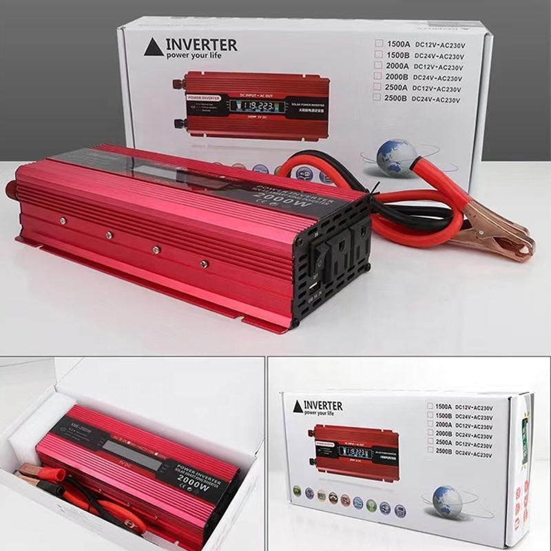 Car Inverter 500w  1000w 2000w 12v 220v Power Inverter 2kva 220v Dc Ac Off Grid Home Inverter