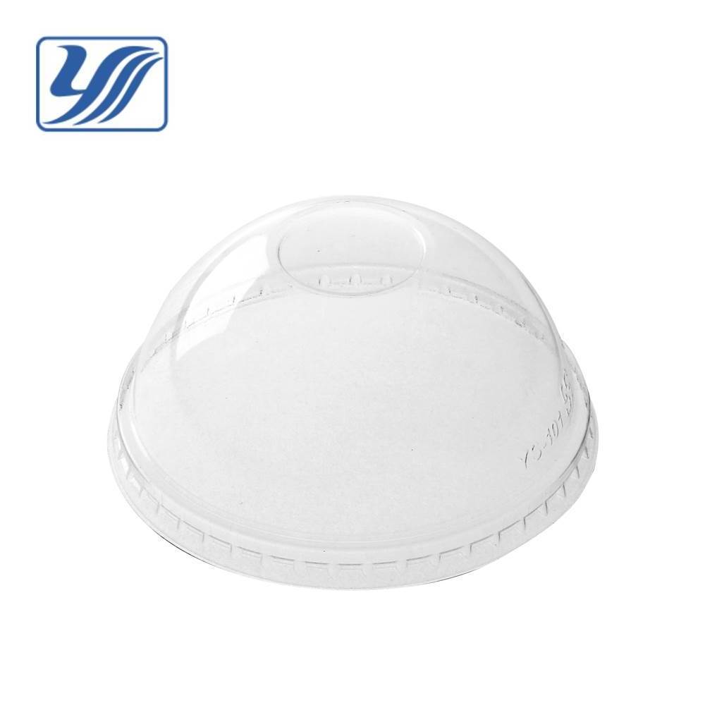 20oz 127mm plastic yogurt cup dome lids with hole