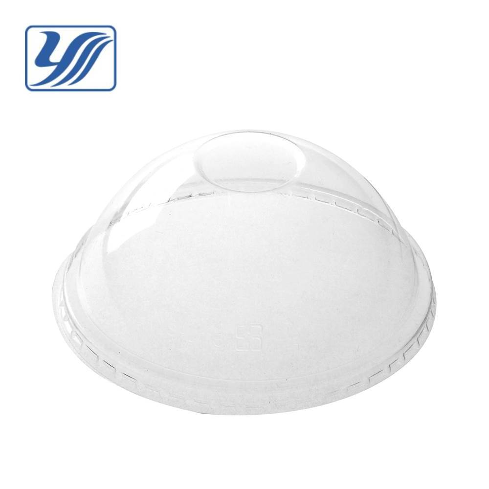 20oz 127mm plastic yogurt cup dome lids with hole