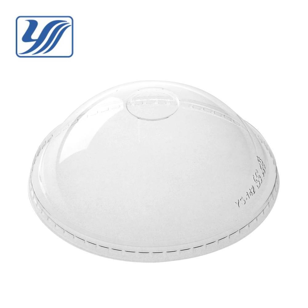 20oz 127mm plastic yogurt cup dome lids with hole