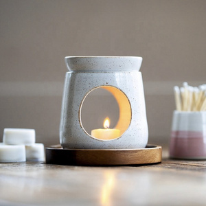 Luxury White Ceramic Wax Melt Burner Essential Fragrance Ceramic Oil Burner Home Wax Burner for Decoration