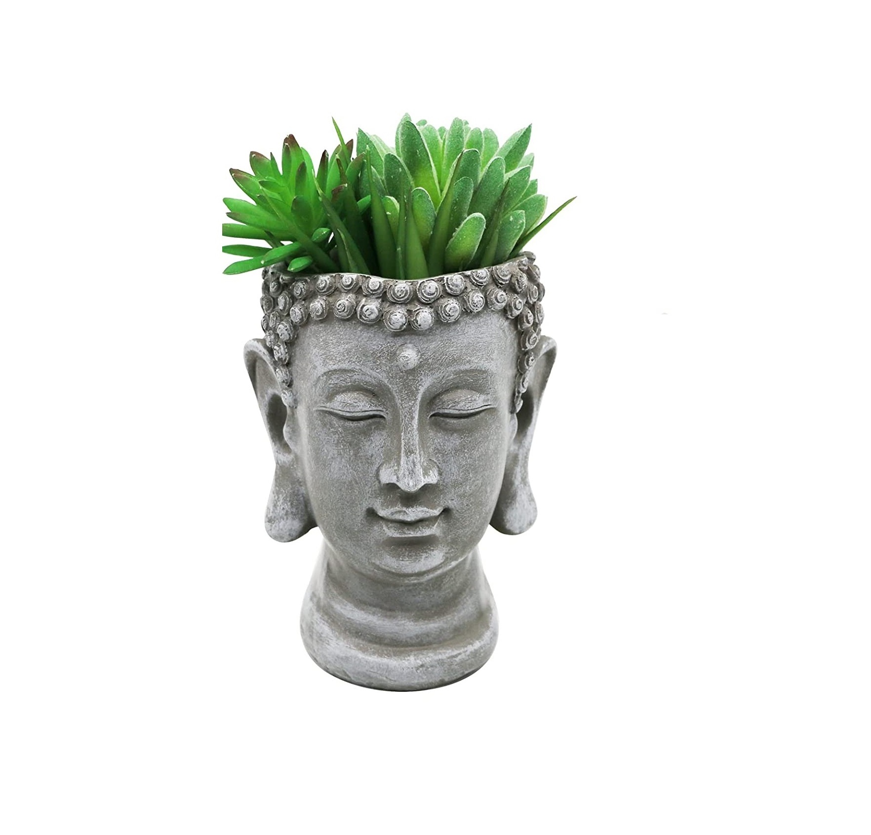 Wholesale Ceramic Head Planter Cement Buddha Planters Religion Figurine Flower Pot Zen Decor Indoor Outdoor Garden Flower Pot