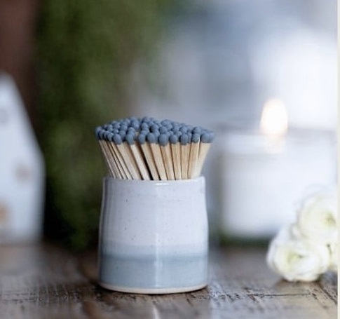 Yisheng Modern Style Match Stick Holder Matchstick Pot Clay Jar Nordic Color Ceramic Match Container