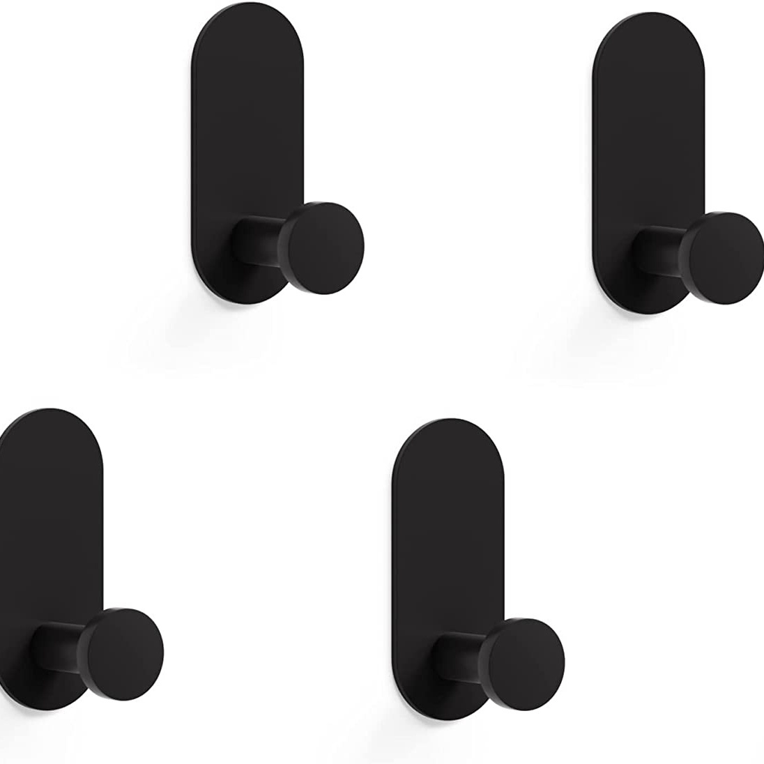 Simple Style Design Stainless Steel Coat Wall Hook Robe Towel Rack Hooks Black Adhesive Hook for Wholesaler