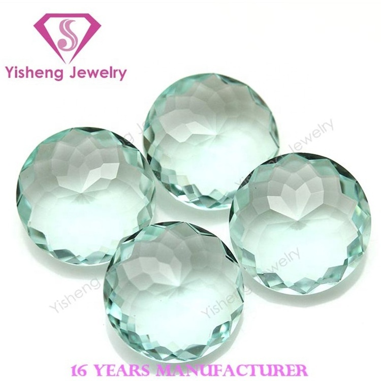 Semi-precious round brilliant cut colored africa loose glass stone wholesale