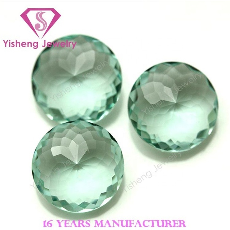 Semi-precious round brilliant cut colored africa loose glass stone wholesale