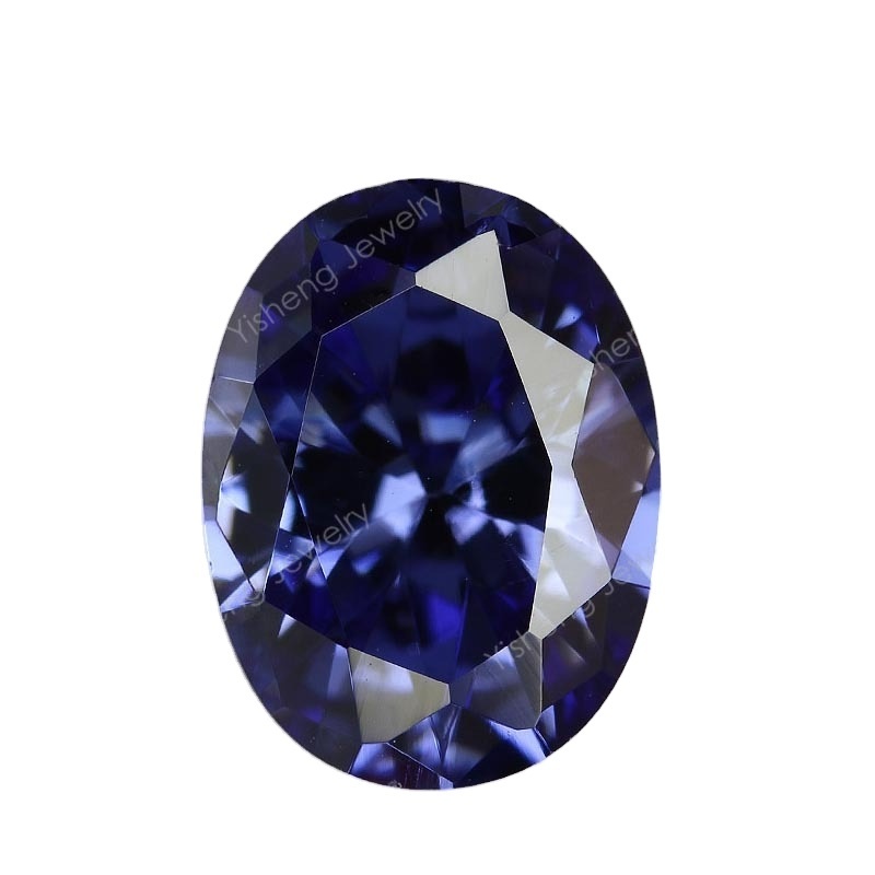 Oval Diamond Cut Tanzania Synthetic Cubic Zirconia Gemstones Jewelry wholesale