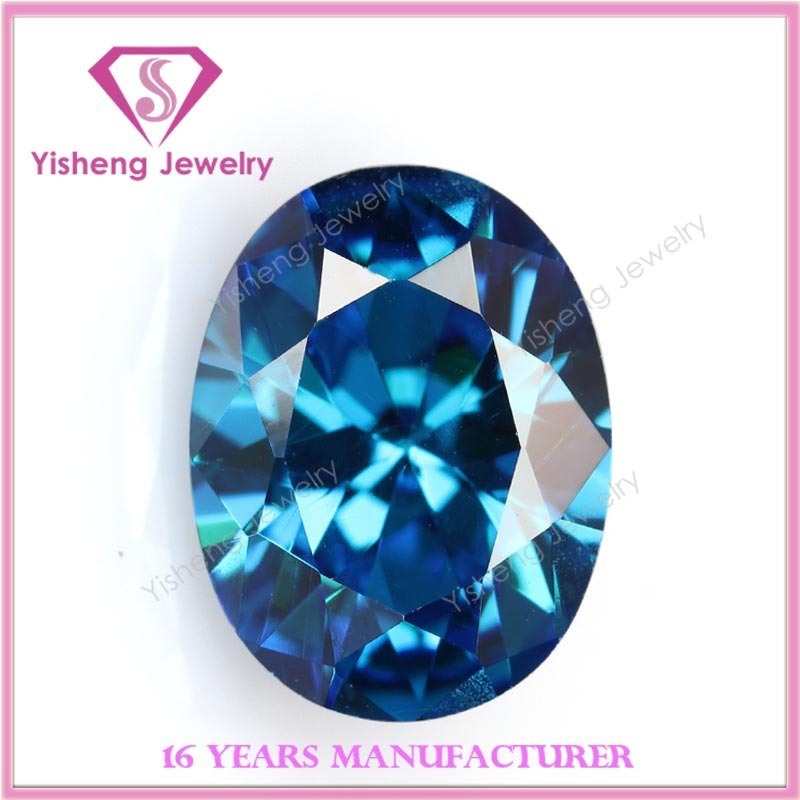 Oval Diamond Cut Tanzania Synthetic Cubic Zirconia Gemstones Jewelry wholesale