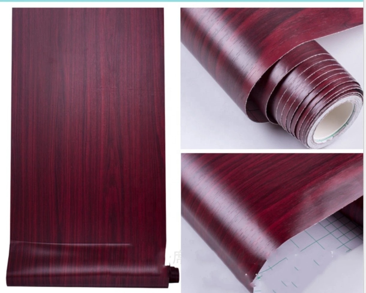 home decoration wood foil film vinyl wrap for kitchen cabinet