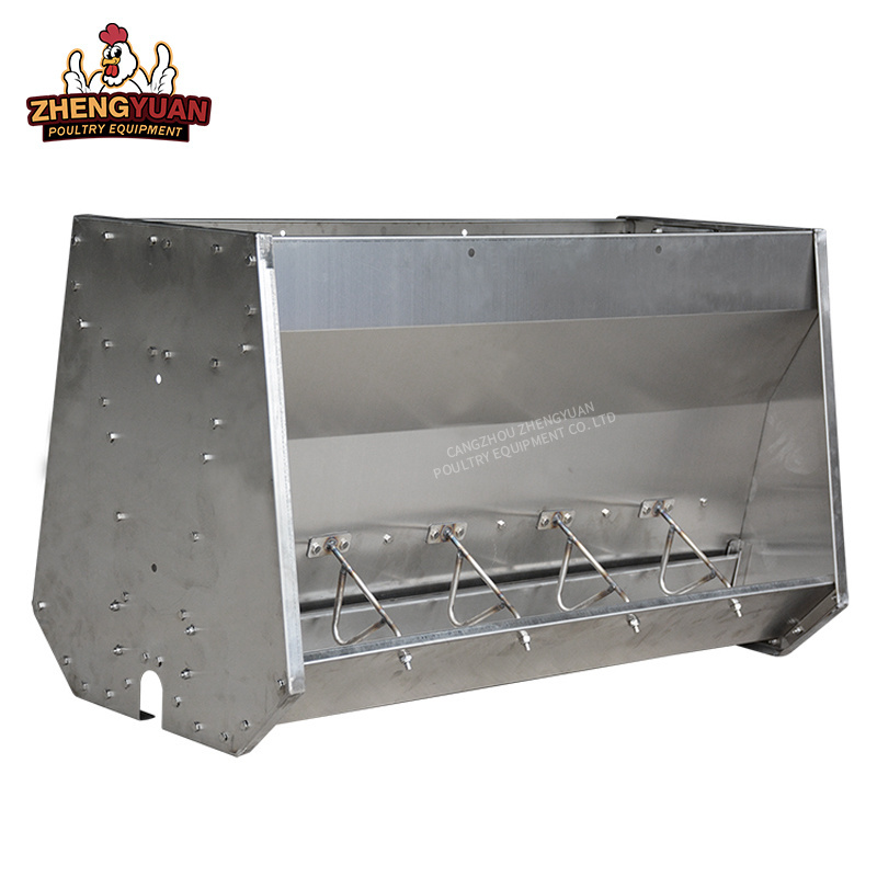 high quality stainless steel automatic double side feeding Horse pig breed trough equipment pig feed