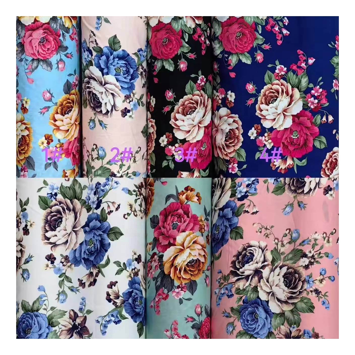 45s soft challis rayon fabric floral printed  viscose material viscose 100% rayon fabric for dresses