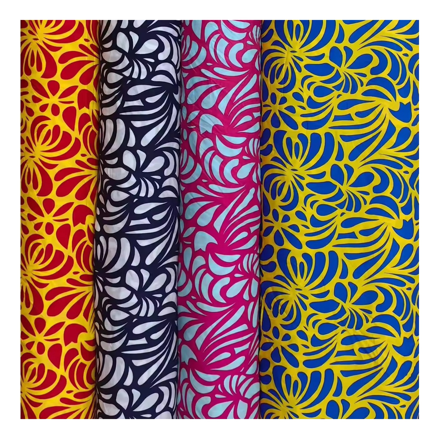 high quality screen printed spun rayon fabric viscose printing thai pattern fabric for women