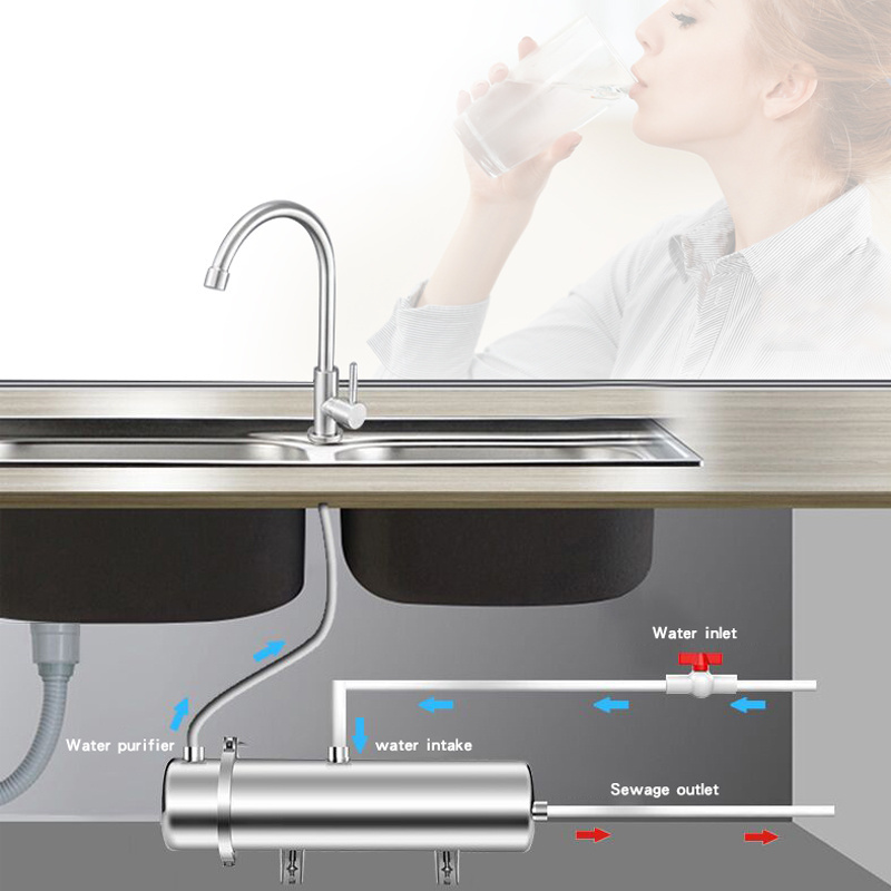 Stainless Steel Kitchen UF Membrane Water Purifier 4000L Ultra Filtration Water System