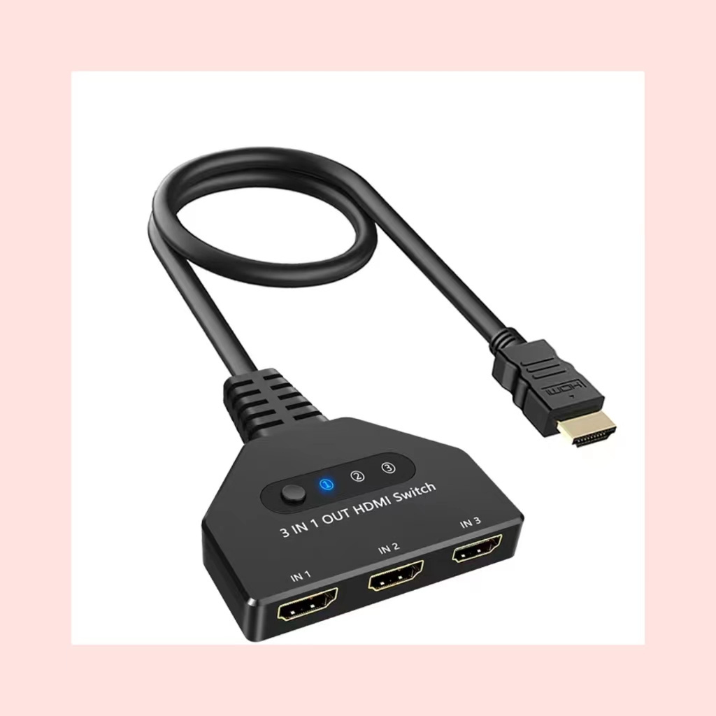 Factory price HDMI Switch with cable 3 input 1 output 3x1 4k  HDMI Adapter