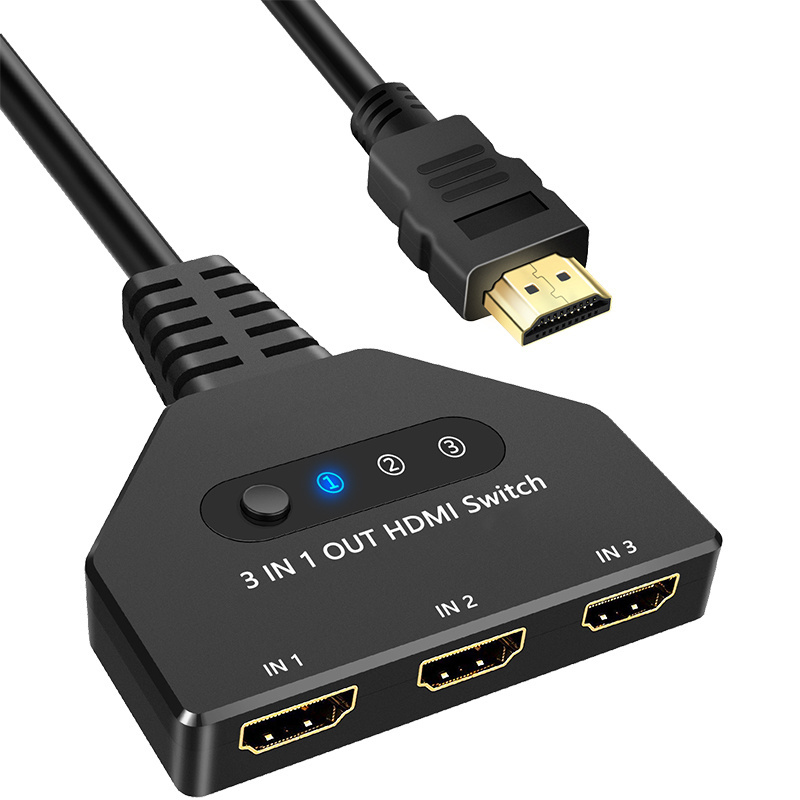 Factory price HDMI Switch with cable 3 input 1 output 3x1 4k  HDMI Adapter