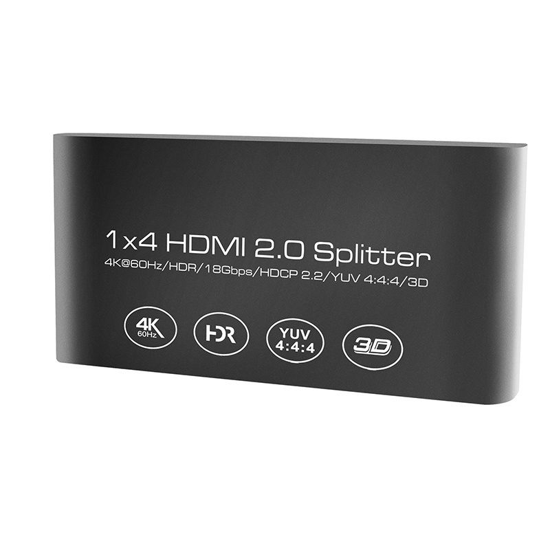 4K60Hz HDMI Splitter 1x4 HDMI Splitter Multi Screens 4K60Hz HDMI Video Splitter Multi Screens for Computer Laptop Projector PC