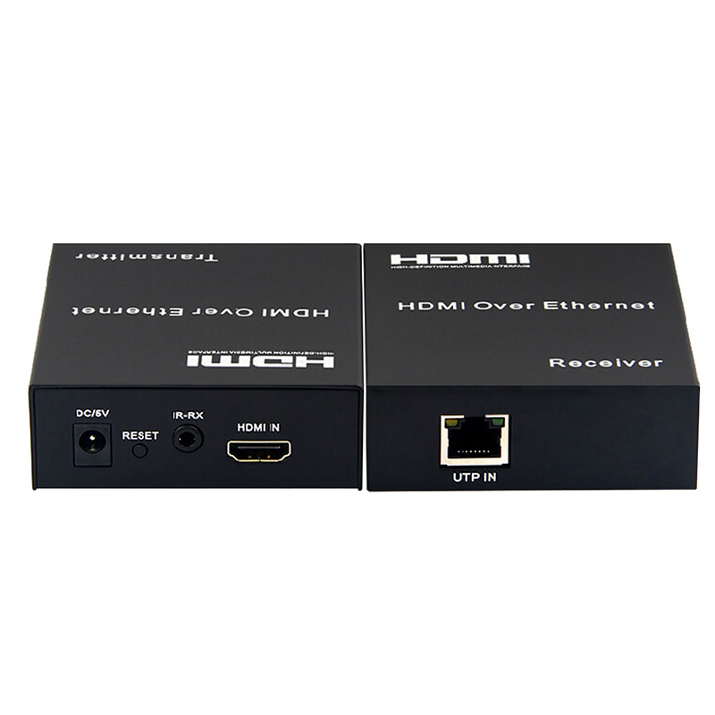 New in 2024 hdmi 120M Extender with IR Over Cat Ethernet Cable hdmi Video Transmitter Extender Adapter