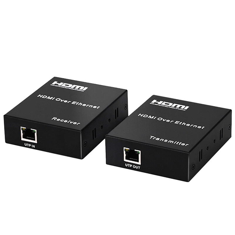 New in 2024 hdmi 120M Extender with IR Over Cat Ethernet Cable hdmi Video Transmitter Extender Adapter