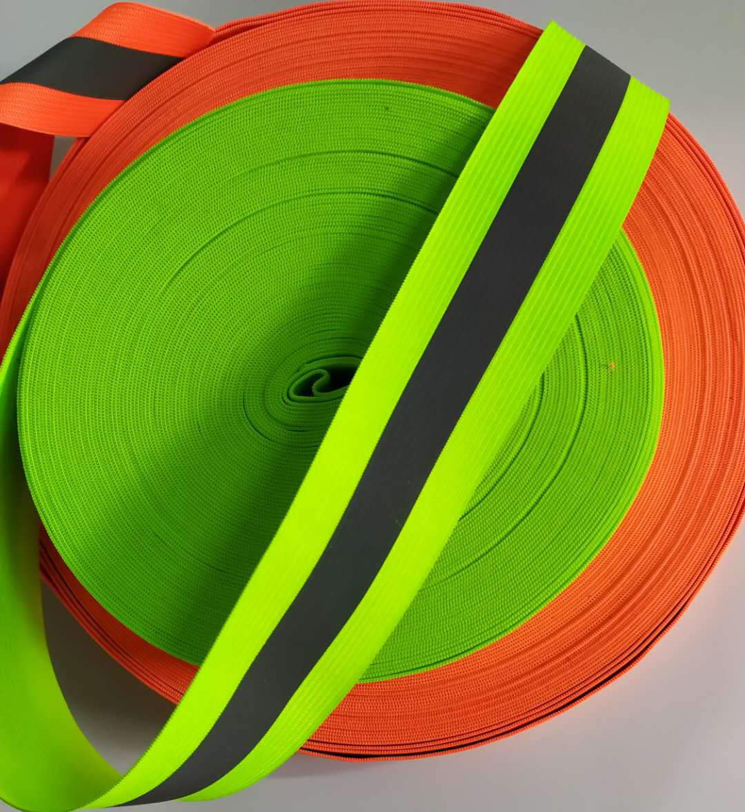 High Visibility Reflective Tape Elastic Band for Garment Polyester Reflective Material