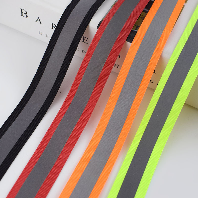 High Intensity Patterns Reflective Woven Strap Hi-Viz Webbing Strap With Reflectors