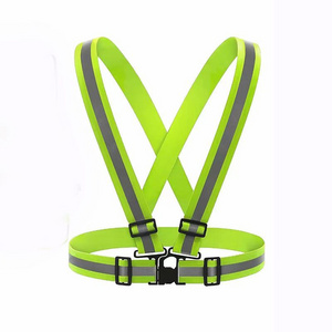 Fluorescent Reflective Belt Reflective Vest Hi Vis Visibility Running Adjustable Safety Workwear Vests High Visible