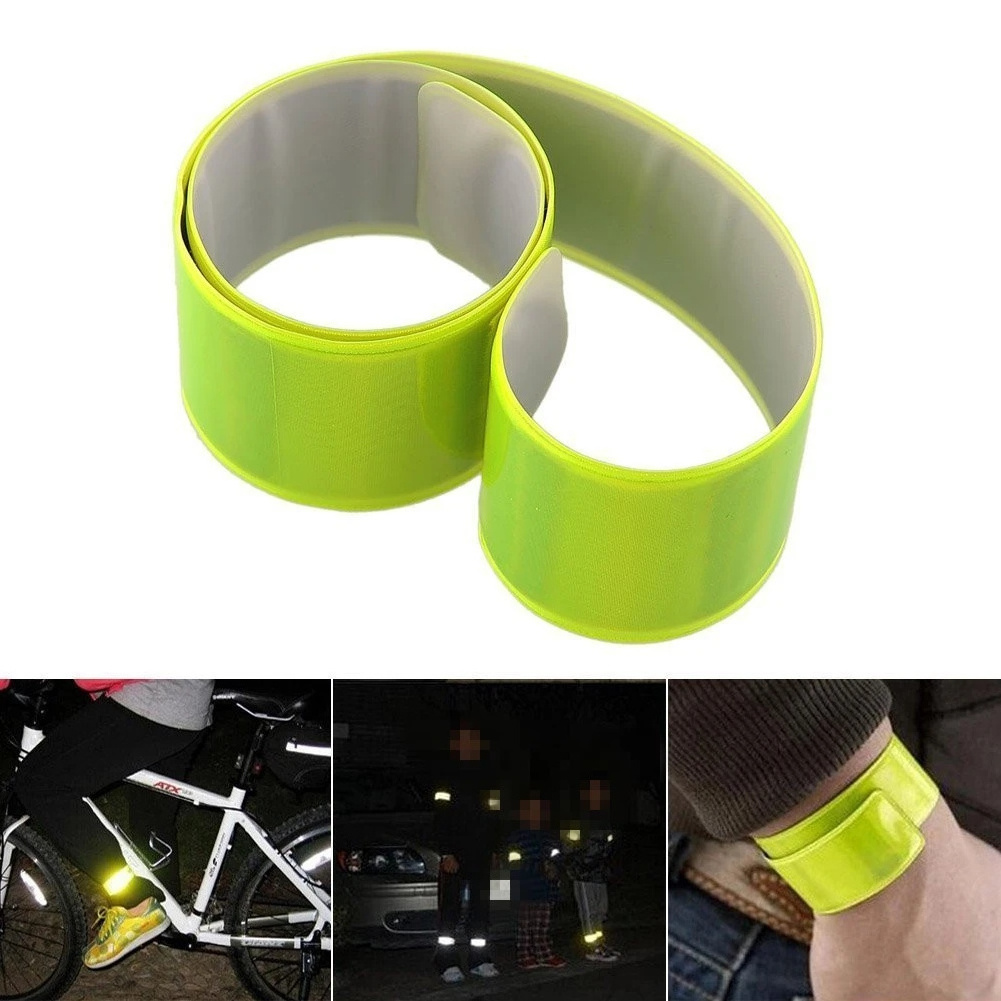 Reflective Armband Wristband Slap Band Leg Straps Safety Reflector For Bicycle Riding