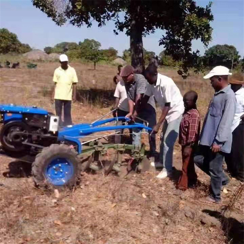 Agricultural 22hp power diesel engine tiller tractor wheels wheat planter hand manual walking tractor with disc