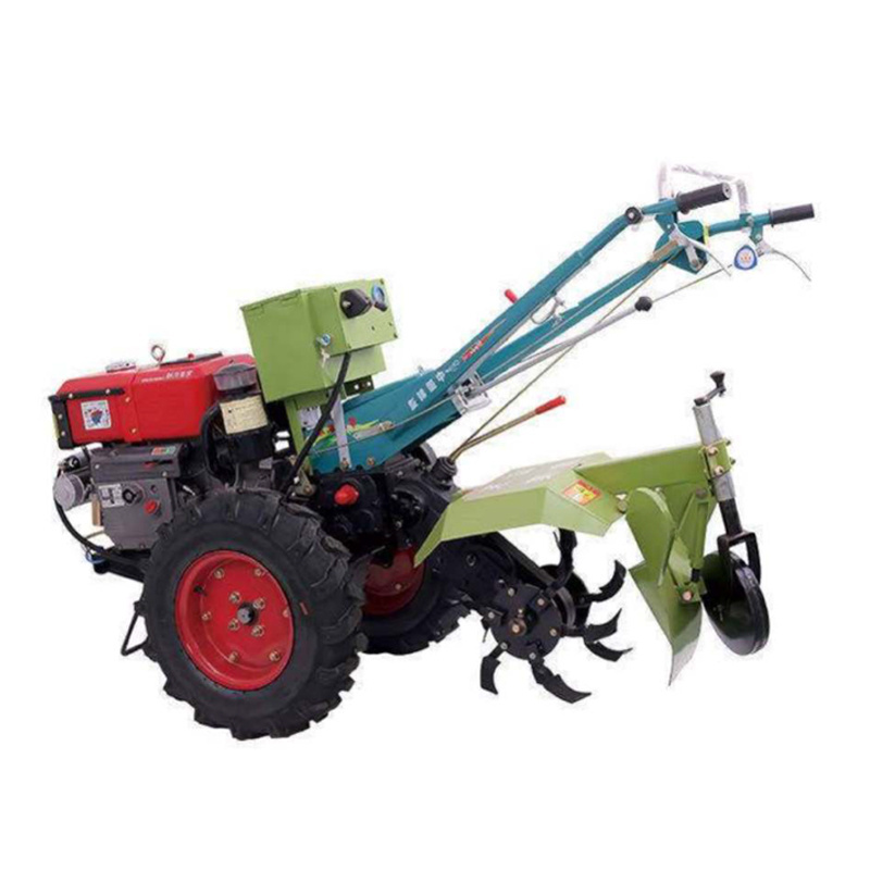 Two wheel farming motocultor diesel 12hp plowing machine agricultural walking tractor