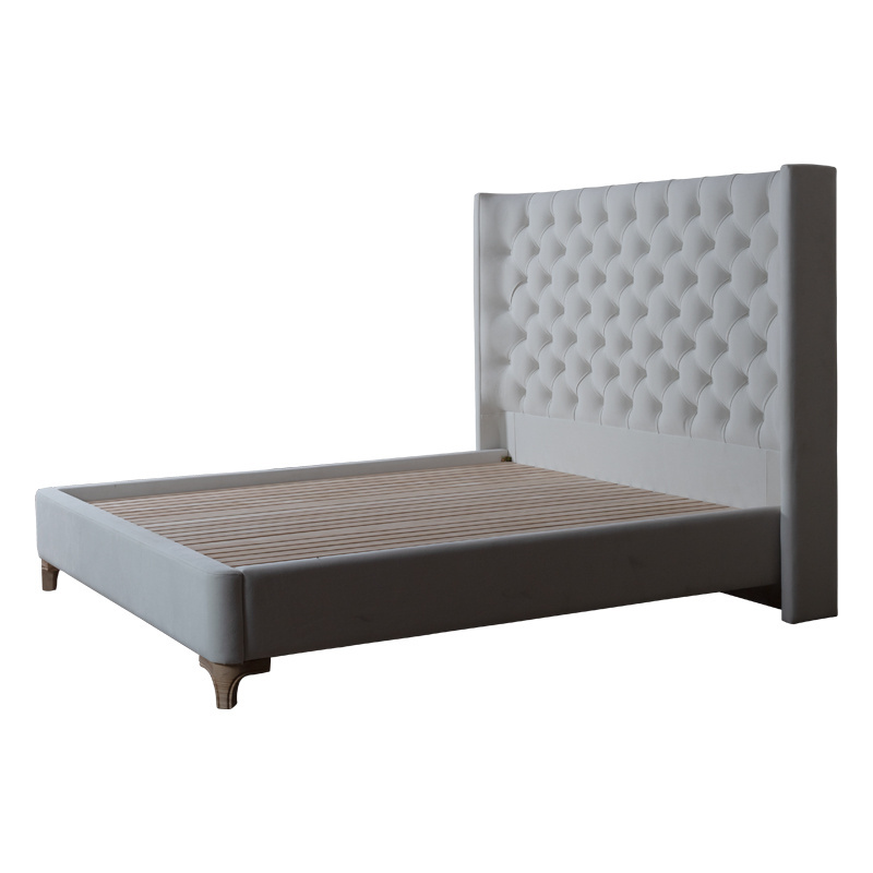 bed  Button Tufted Platform Bed Frame/Fabric Upholstered Bed /Wood Slat Support, Full,