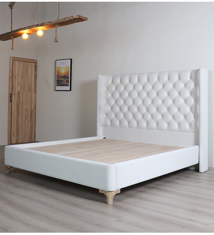 bed  Button Tufted Platform Bed Frame/Fabric Upholstered Bed /Wood Slat Support, Full,