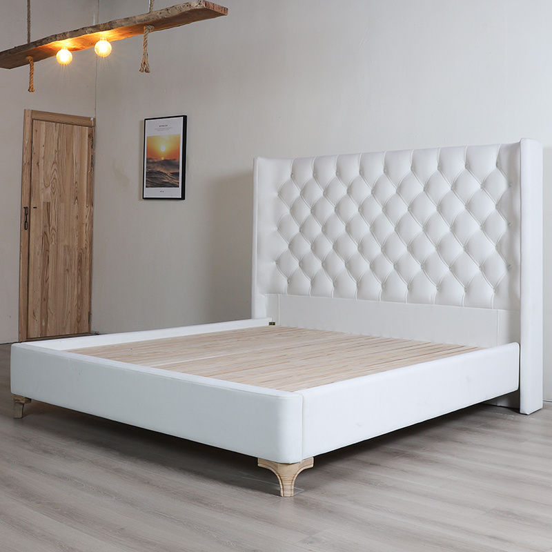 bed  Button Tufted Platform Bed Frame/Fabric Upholstered Bed /Wood Slat Support, Full,