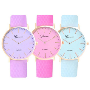 Geneva ladies simple scale temperature Color changing watch student couple quartz watch female