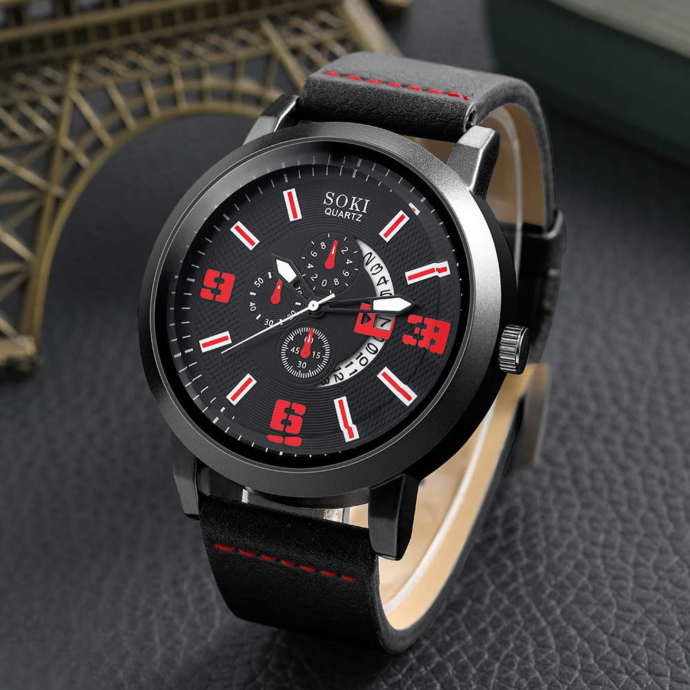 Yishi New Men's Business Alloy Quartz Watch Set SOKI Fashion Watch  Wholesale