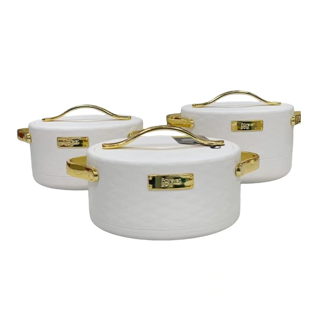 Wholesale High Quality Small Pot Soup Cookware With Lid 1.5L+2L+2.5L White Large Insulated Casserole Food Warmer With Lid