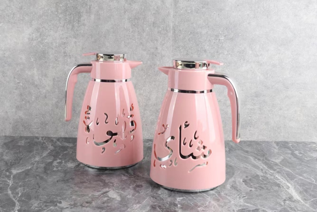 1L GLASS LINER VACUUM JUG THERMOS TEA POT ARABIC COFFEE POT TEA THERMOS ARABIC FOR RAMADAN