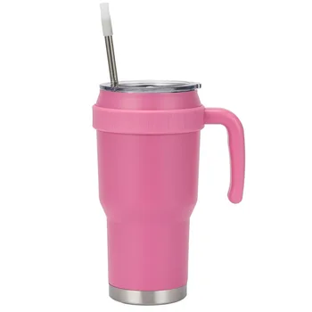 Hot Newly Adventure Quencher 40oz Powder Coated Double Wall Stainless Steel Cup Insulated Tumbler With Handle And Straw