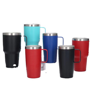 Custom 304 stainless steel insulated cup popsicle Cup, Car Cup 20 oz 30 oz handle Car Cup, outdoor portable cup