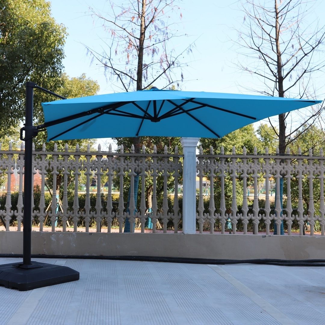 Fashion Sunshade Large Full Aluminum 3*3 Roman Umbrella Cantilivered Parasols Umbrellas Outdoor for sale