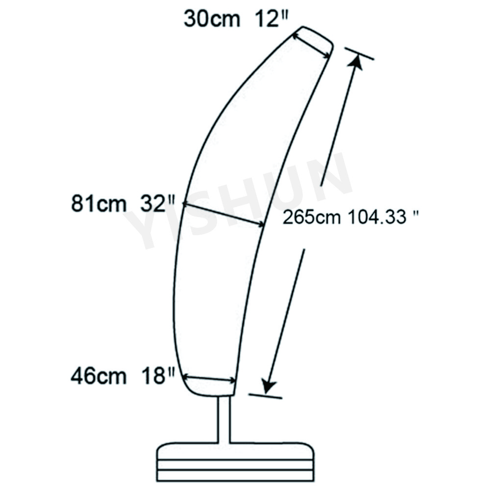 Waterproof Oxford Cloth Outdoor Offset Banana Style Umbrella Cover Fits Cantilever Offset Umbrella Parasol Cover