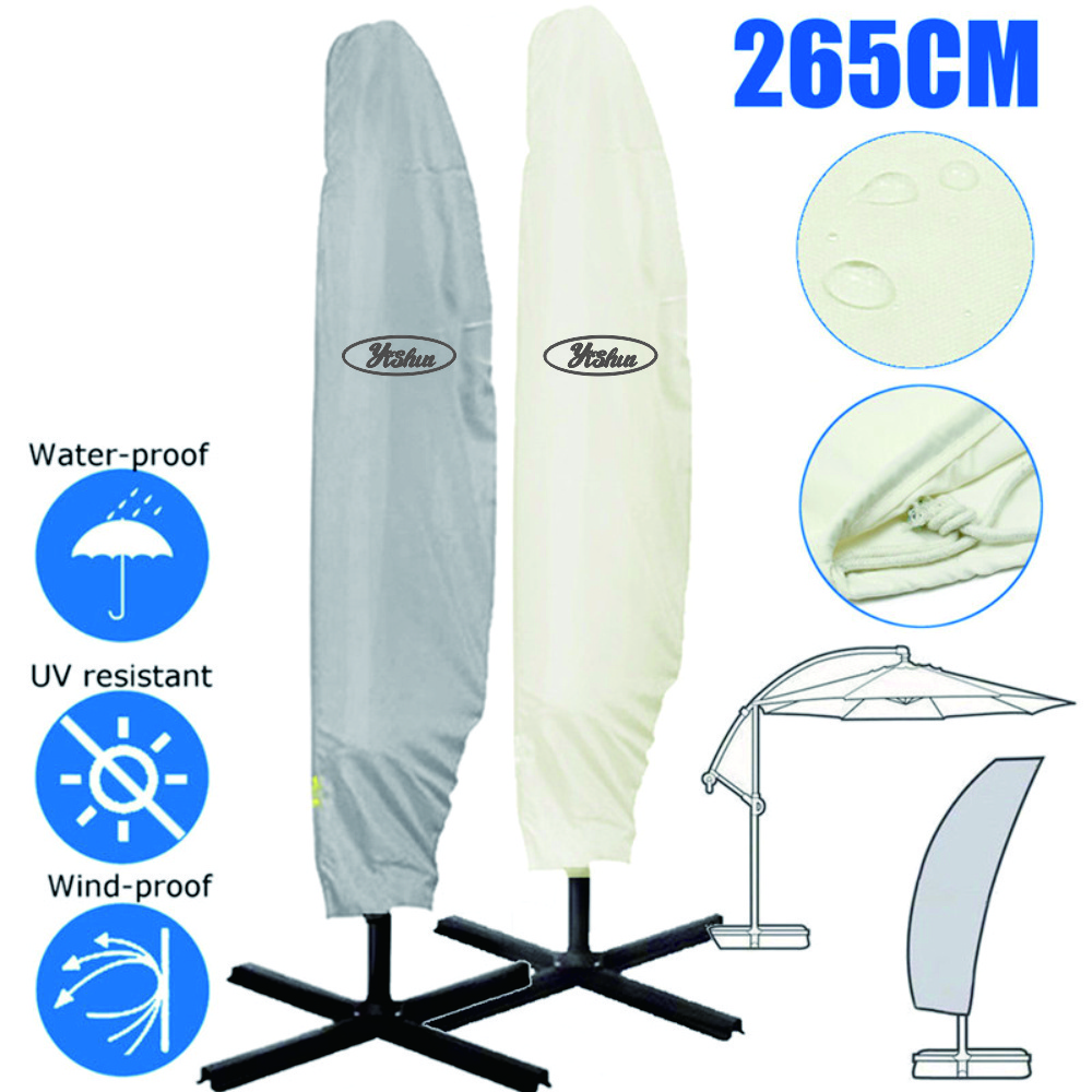 Waterproof Oxford Cloth Outdoor Offset Banana Style Umbrella Cover Fits Cantilever Offset Umbrella Parasol Cover