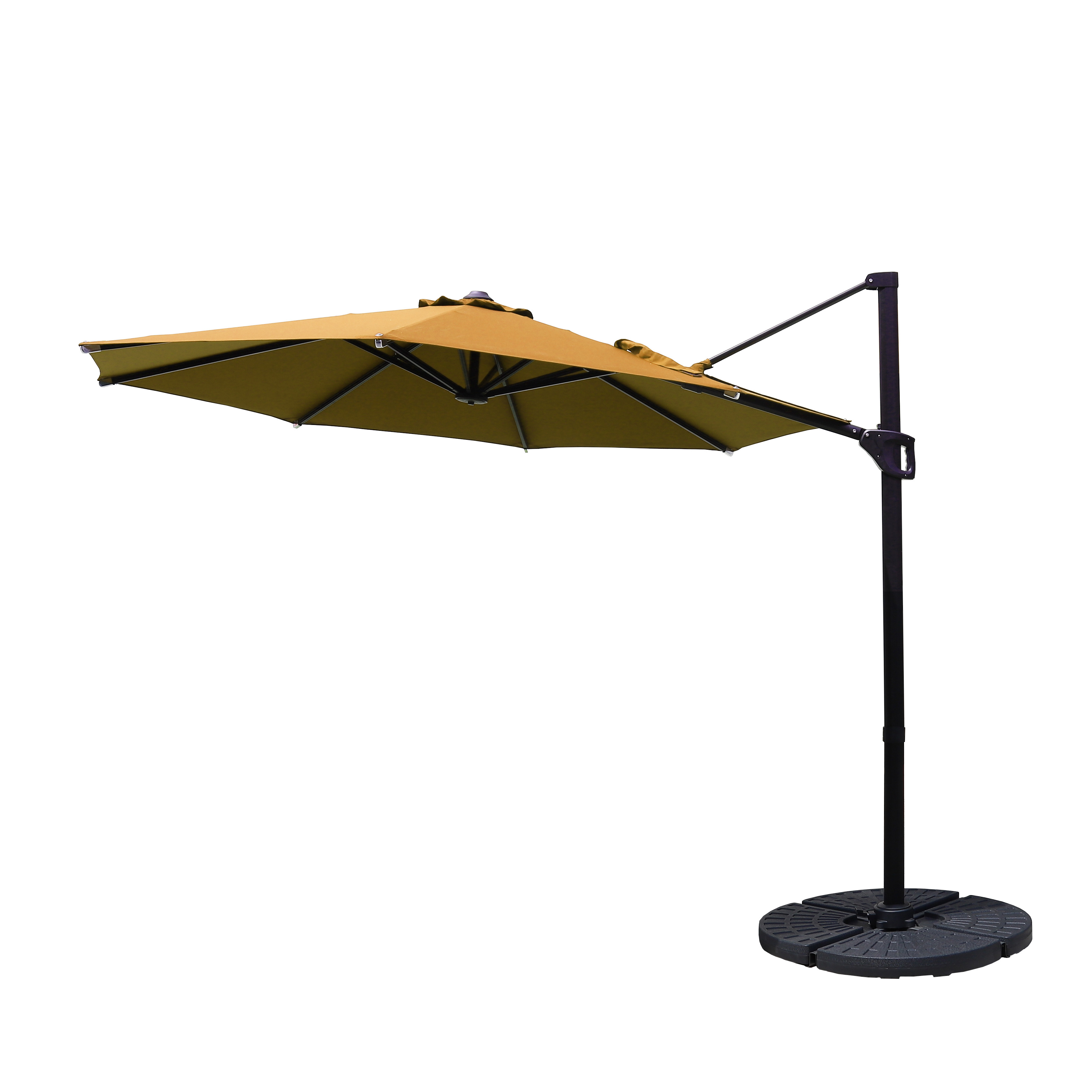 Market Automatic Open Cantilever Offset Outdoor Luxury Patio Umbrella with Cross Base Stand