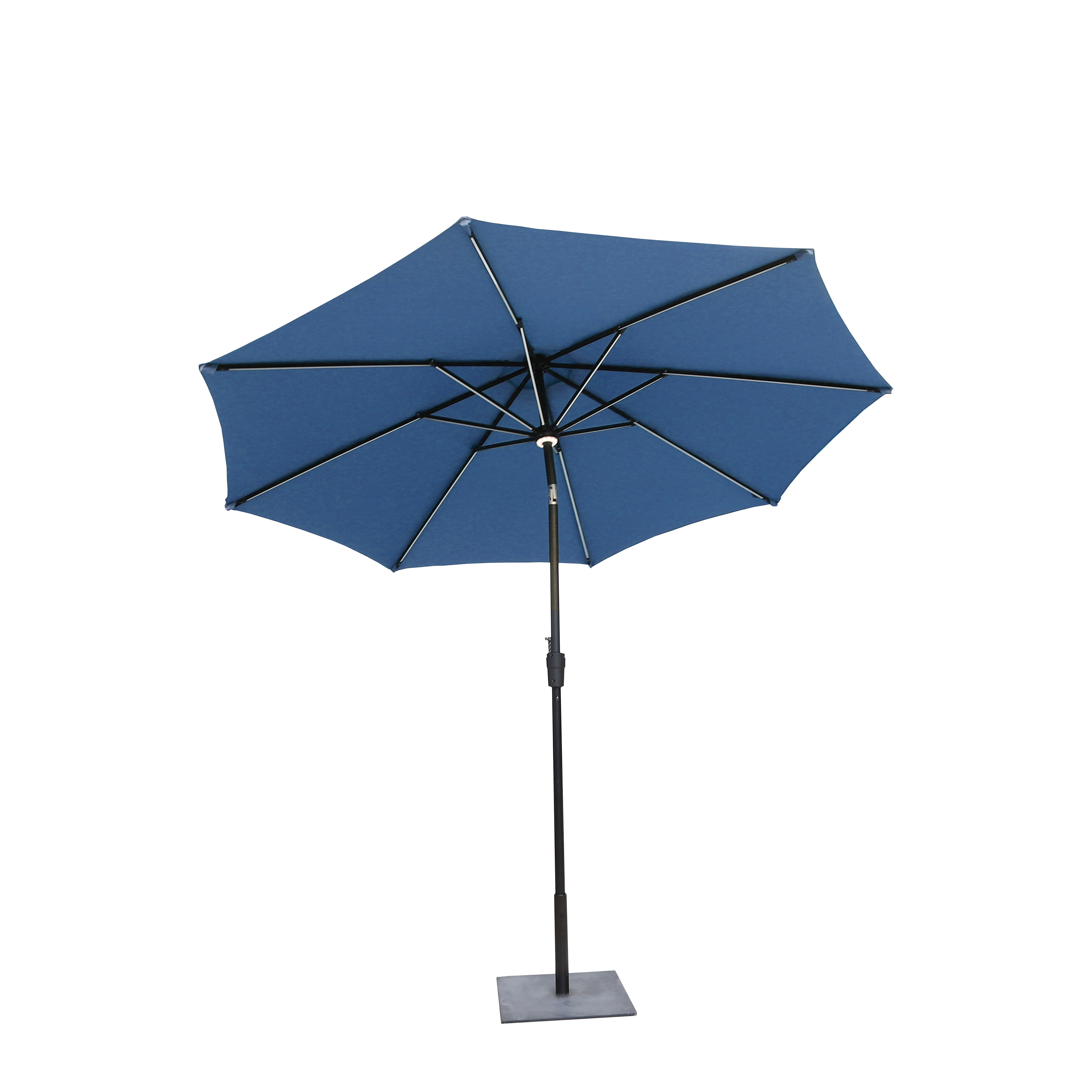 Sunumbrella 6 Ribs Double Top Hand Automatic Steering Market Patio Umbrella Canopy Parasol Outdoor Table Umbrella