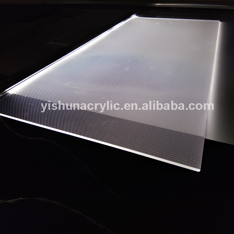 Guangzhou factory custom laser dotting acrylic light guide panel/lgp