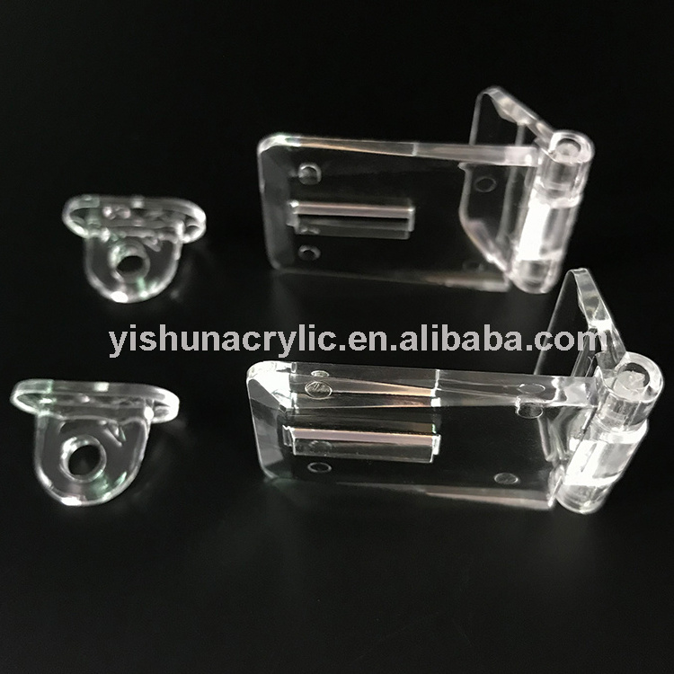 Yishun wholesale high transparency clear hinge hasps transparent acrylic hinge lock for acrylic crafts