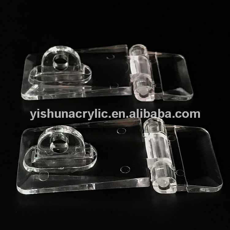 Yishun wholesale high transparency clear hinge hasps transparent acrylic hinge lock for acrylic crafts